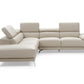 Light Gray Leather Sectional By Homeroots | Sectional | Modishstore - 2