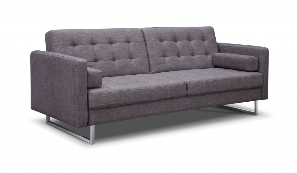 Gray Stainless Steel Sofa Bed By Homeroots | Sofas | Modishstore - 2