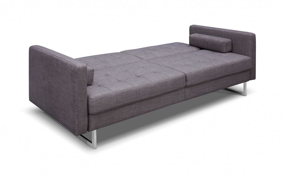 Gray Stainless Steel Sofa Bed By Homeroots | Sofas | Modishstore - 3