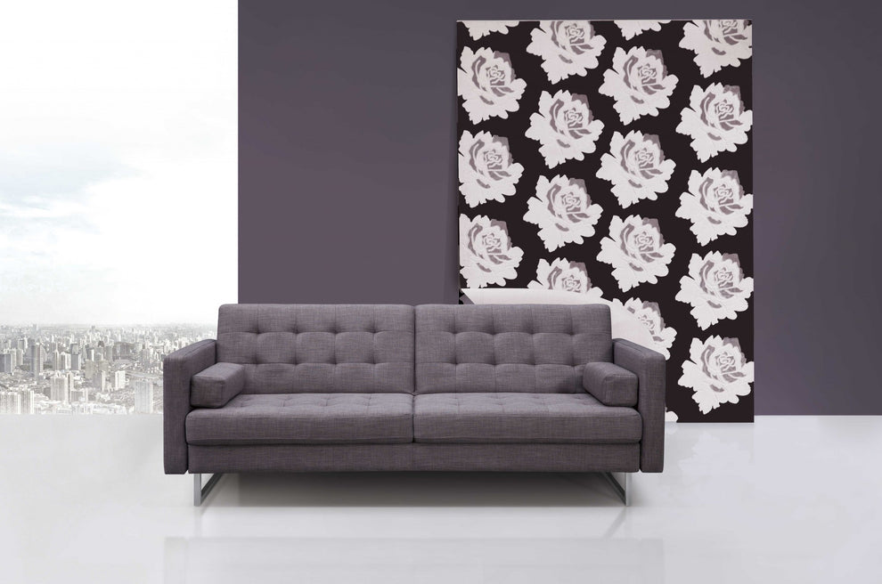 Gray Stainless Steel Sofa Bed By Homeroots | Sofas | Modishstore - 5
