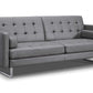 Gray Sofa Bed with Stainless Steel Legs By Homeroots | Sofas | Modishstore - 2