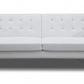 80" White Faux leather and Silver Sofa By Homeroots | Sofas | Modishstore