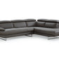 Dark Gray Leather Sectional and Chaise By Homeroots | Sectional | Modishstore - 6