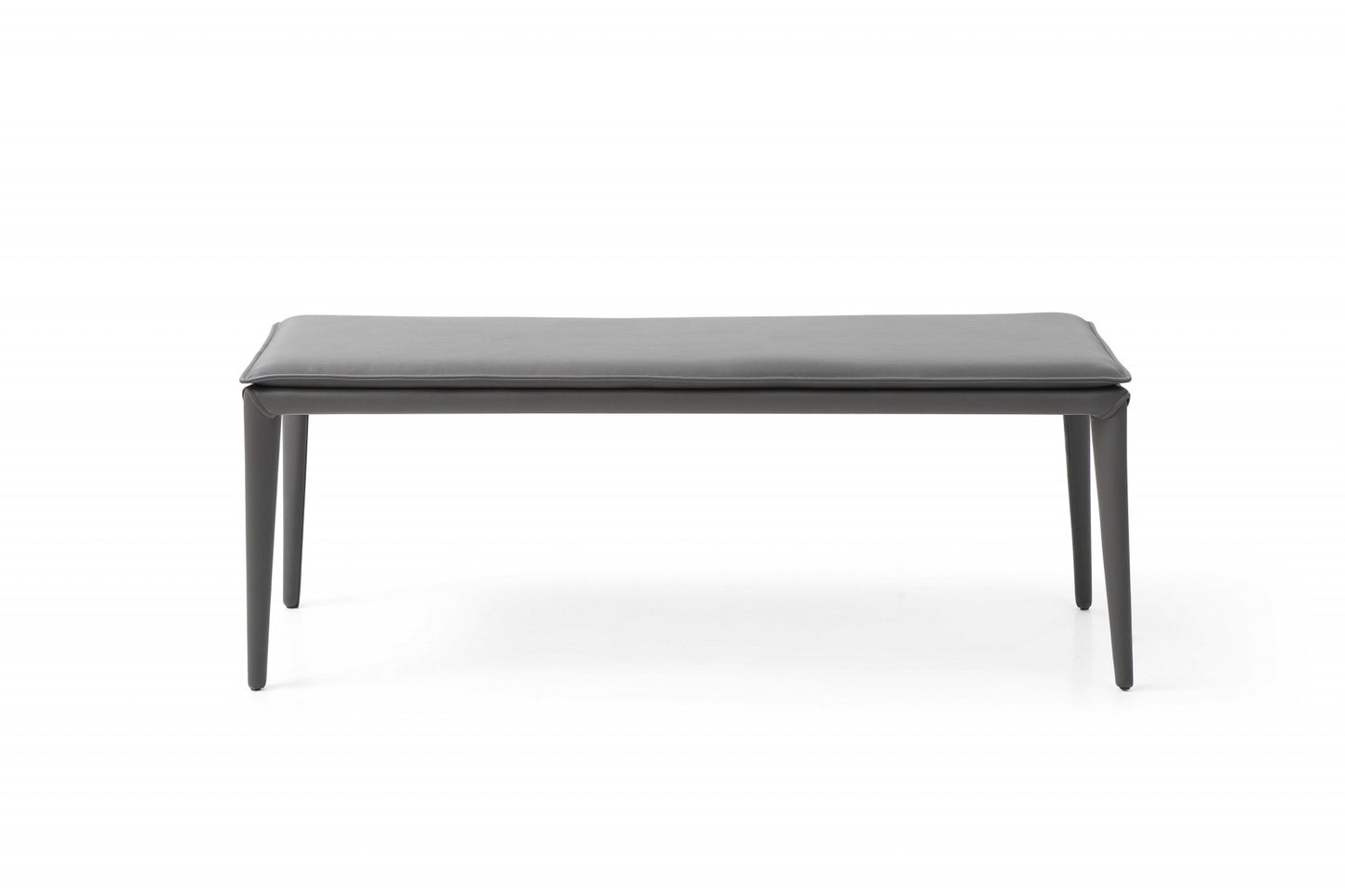 Dark Grey FauLeather Bench By Homeroots | Benches | Modishstore