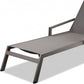 Set of 2 Taupe Modern Aluminum Chaise Lounges By Homeroots | Outdoor Chaise Lounges | Modishstore - 4