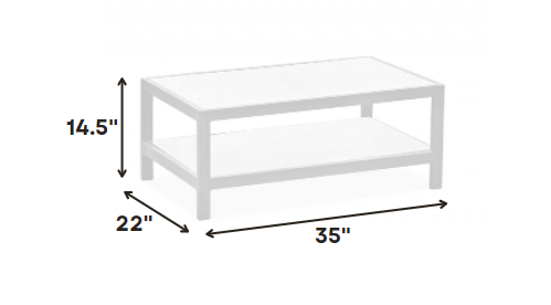 White Aluminum Coffee Table By Homeroots - 372176 | Coffee Tables | Modishstore - 2