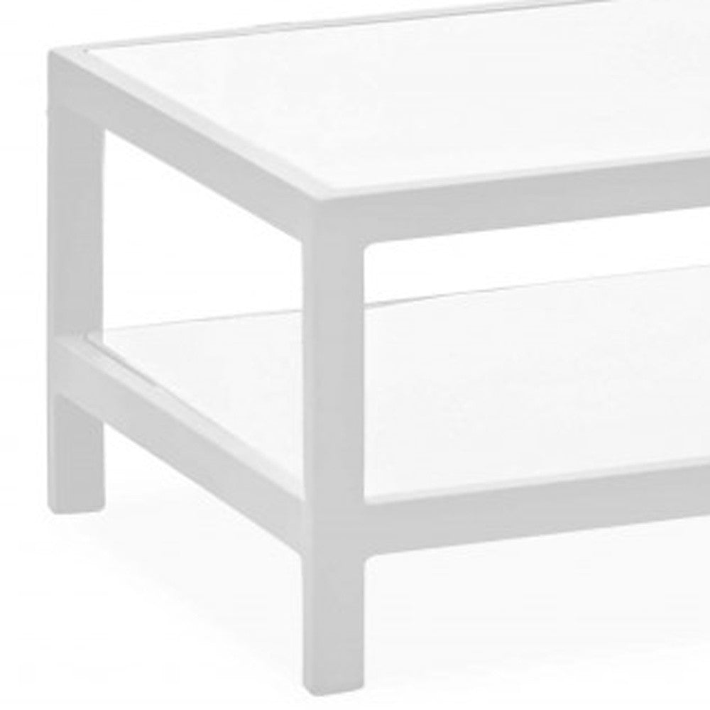 White Aluminum Coffee Table By Homeroots - 372176 | Coffee Tables | Modishstore - 4