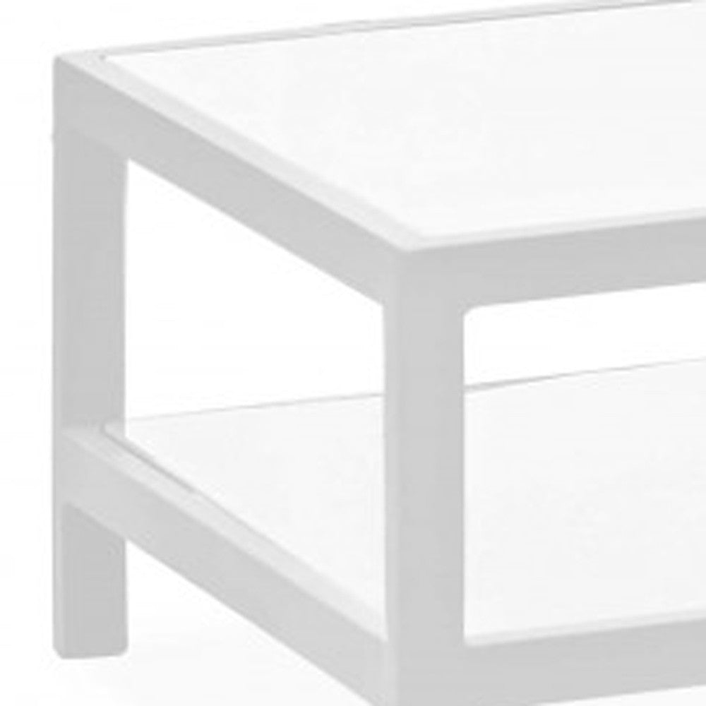 White Aluminum Coffee Table By Homeroots - 372176 | Coffee Tables | Modishstore - 5