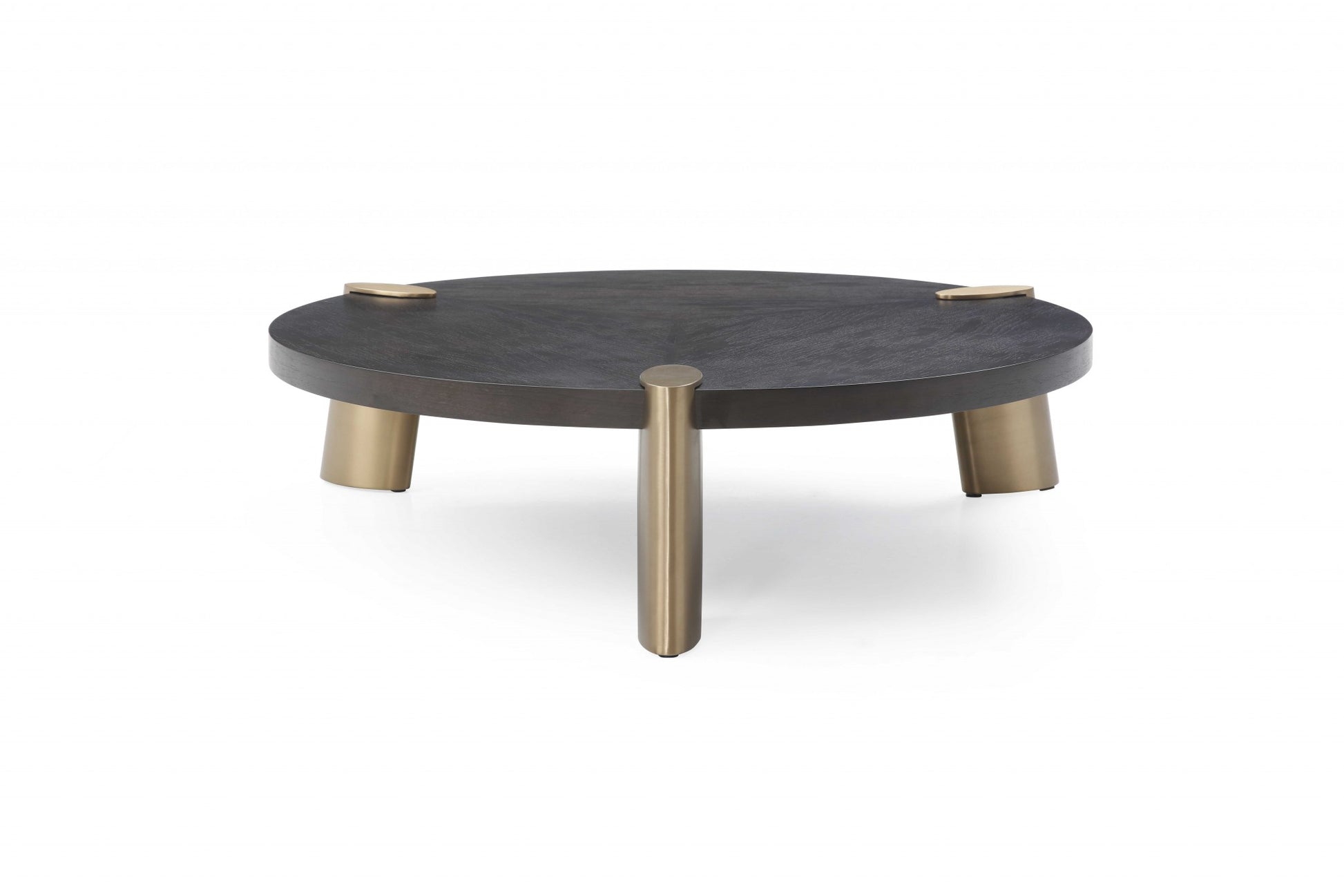 Wenge Veneer Stainless Steel Coffee Table By Homeroots | Coffee Tables | Modishstore - 3
