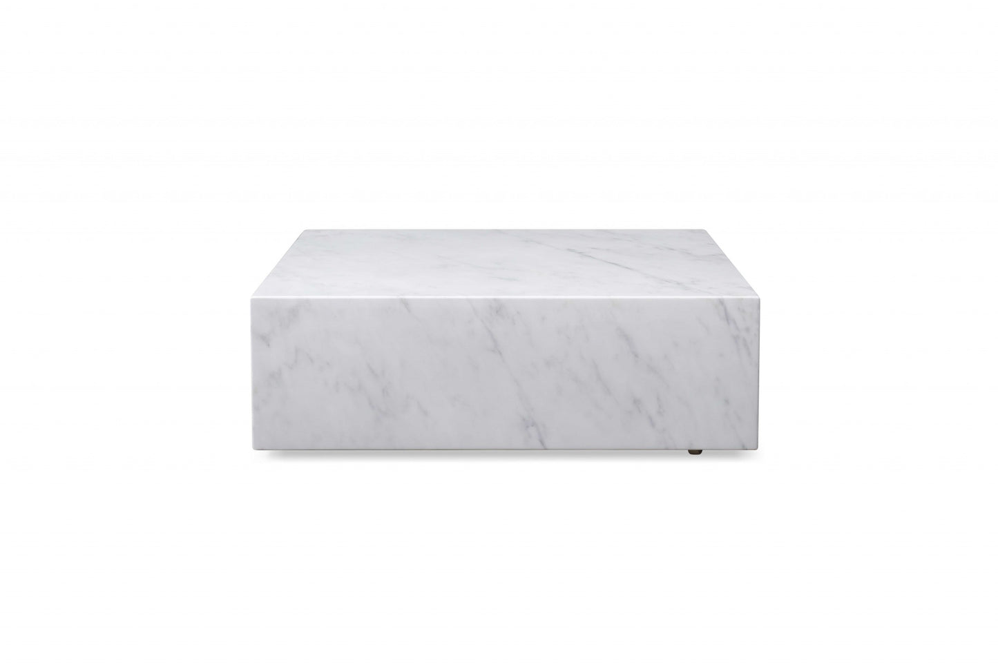 White Marble Coffee Table with Casters By Homeroots | Coffee Tables | Modishstore - 2