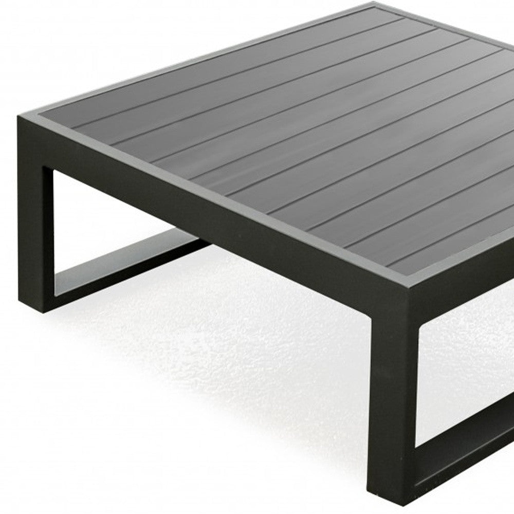 Gray Aluminum Coffee Table By Homeroots | Coffee Tables | Modishstore - 4