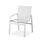Set Of 2 White Aluminum Dining Armed Chairs By Homeroots | Dining Chairs | Modishstore - 2