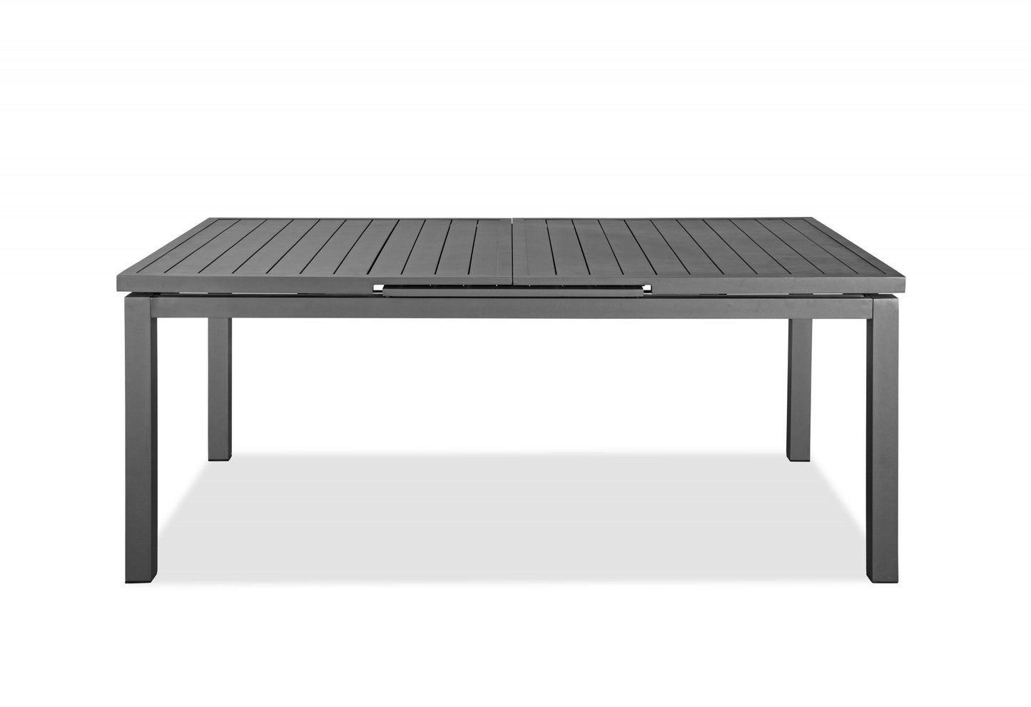 Gray Aluminum Etendable Dining Table By Homeroots | Dining Tables | Modishstore - 2