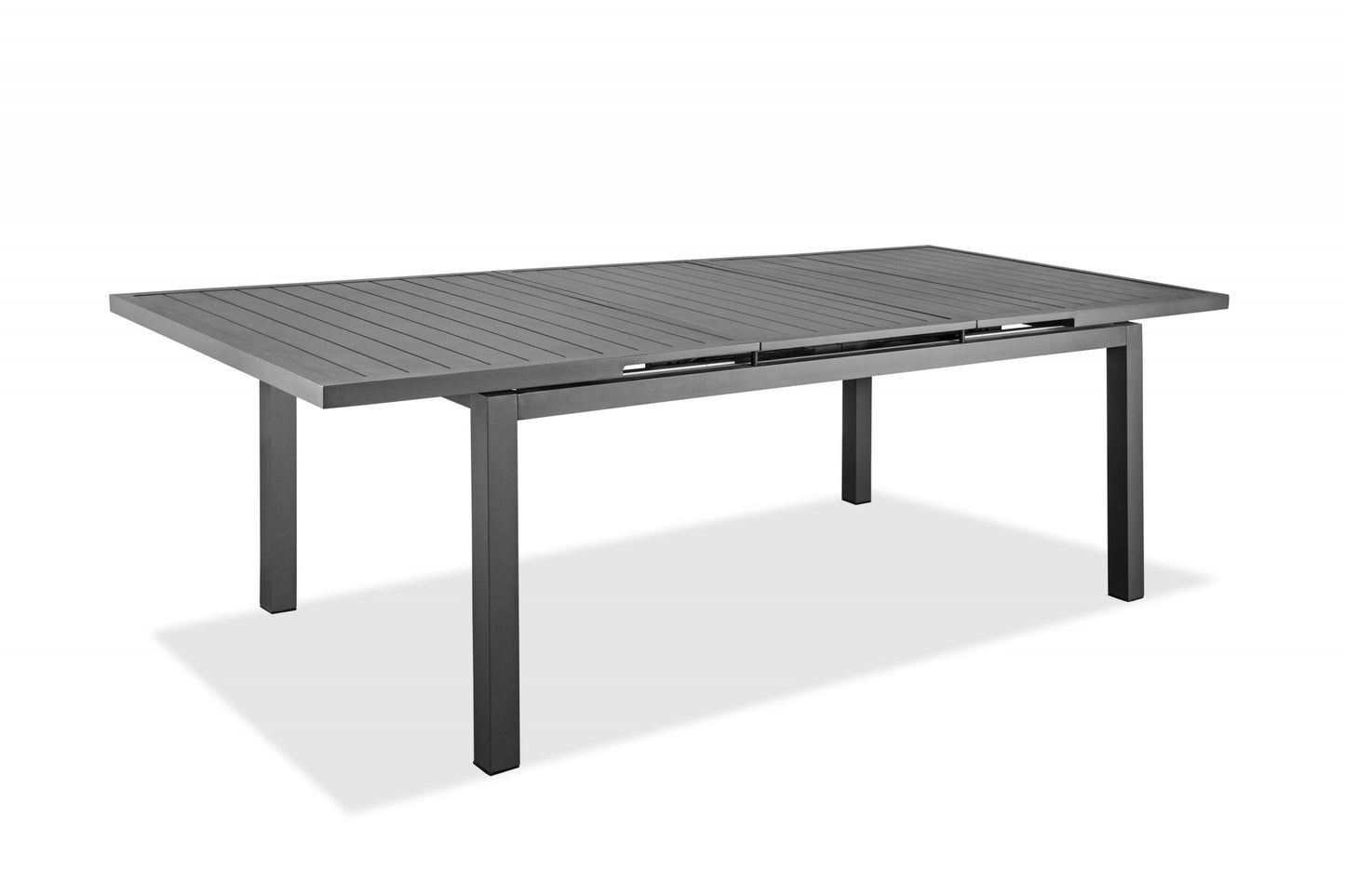 Gray Aluminum Etendable Dining Table By Homeroots | Dining Tables | Modishstore - 3