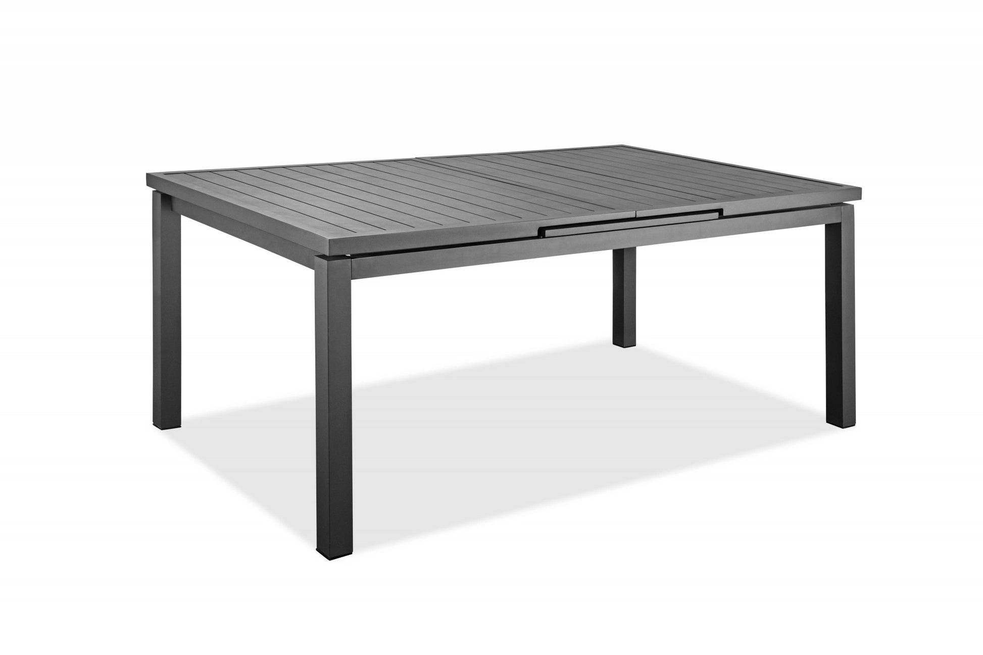 Gray Aluminum Etendable Dining Table By Homeroots | Dining Tables | Modishstore - 4
