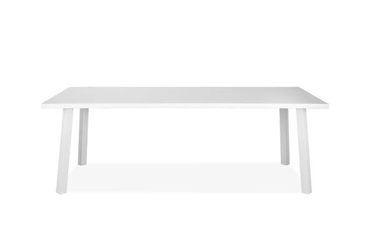 White Aluminum Dining Table By Homeroots | Dining Tables | Modishstore