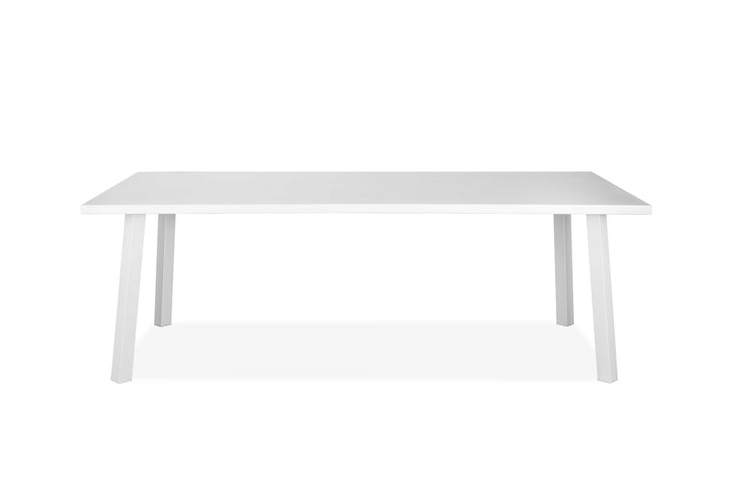 White Aluminum Dining Table By Homeroots | Dining Tables | Modishstore