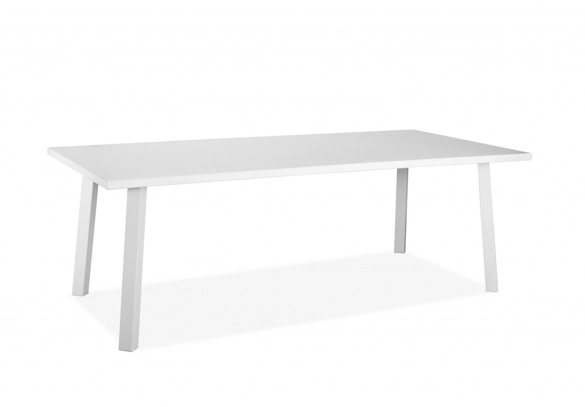 White Aluminum Dining Table By Homeroots | Dining Tables | Modishstore - 2