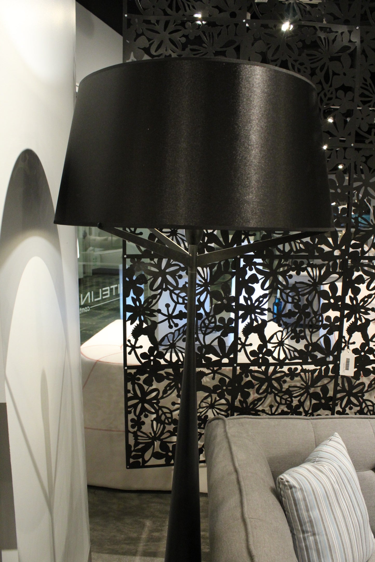 Black Steel Floor Lamp By Homeroots | Floor Lamps | Modishstore