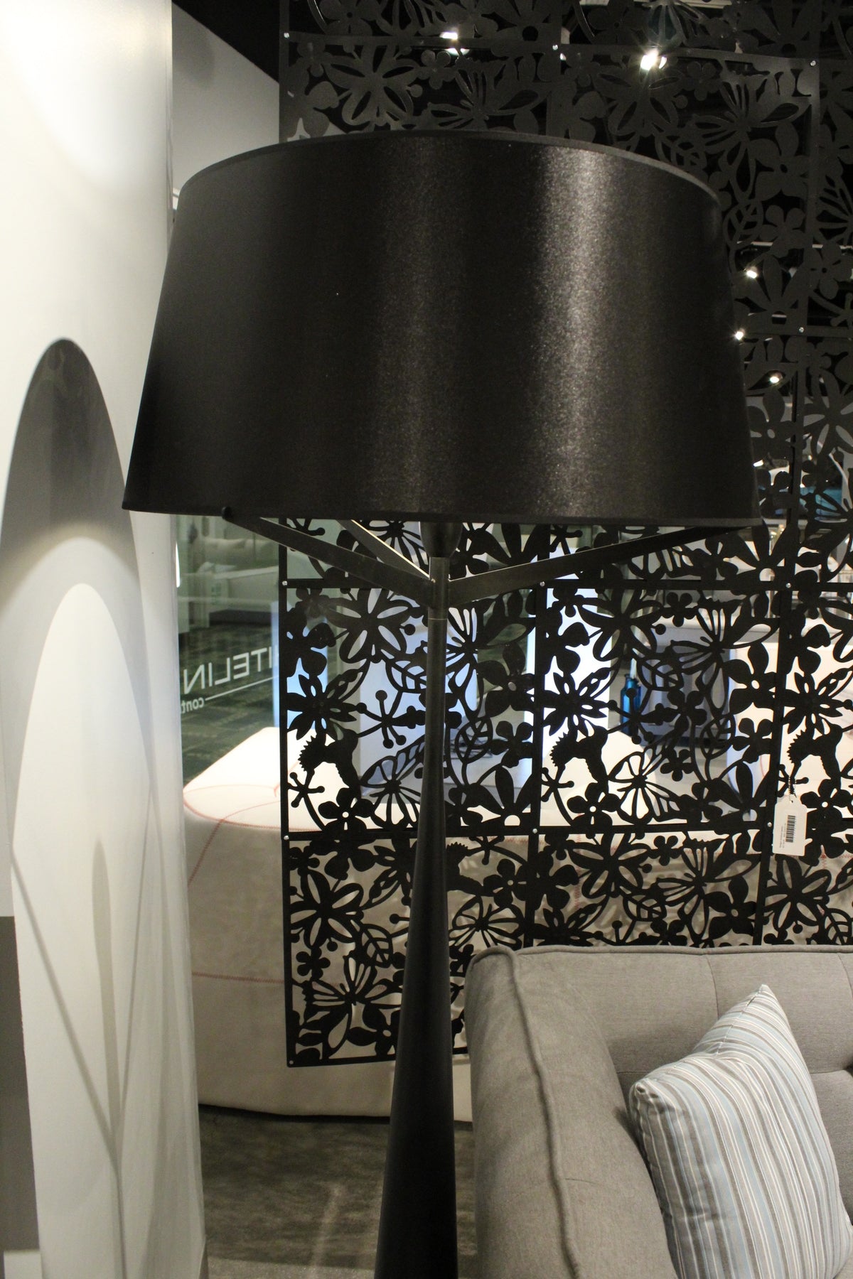 Black Steel Floor Lamp By Homeroots | Floor Lamps | Modishstore