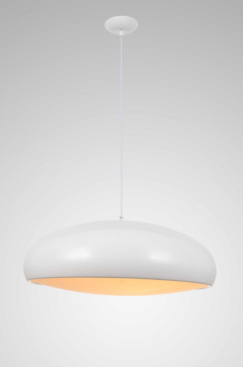 White Aluminum Pendant Lamp By Homeroots - 372246 | Pendant Lamps | Modishstore