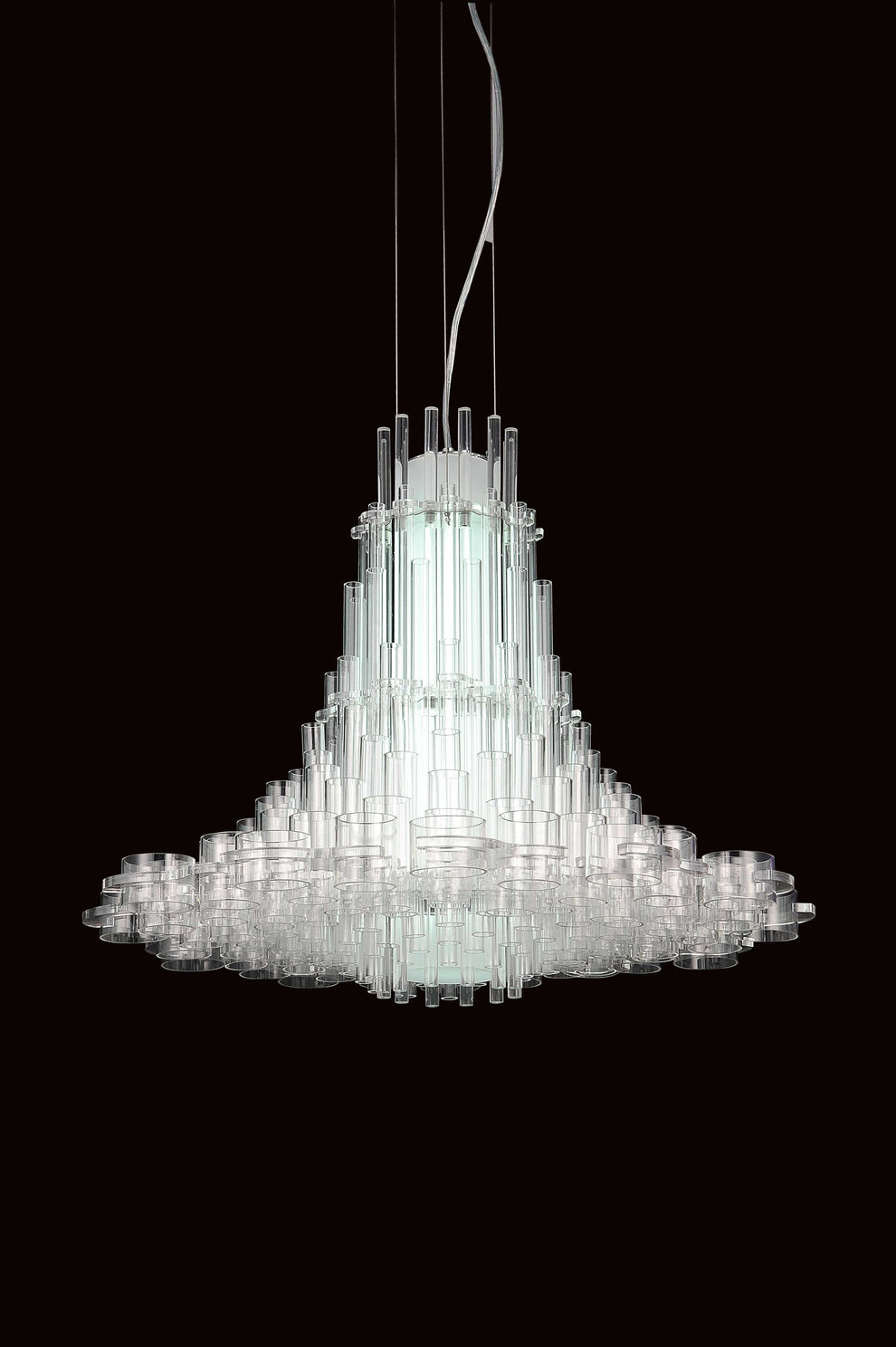White Acrylic Pendant Lamp By Homeroots | Pendant Lamps | Modishstore - 3