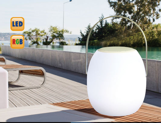 White Plastic Portable Speaker By Homeroots | Sculptures | Modishstore