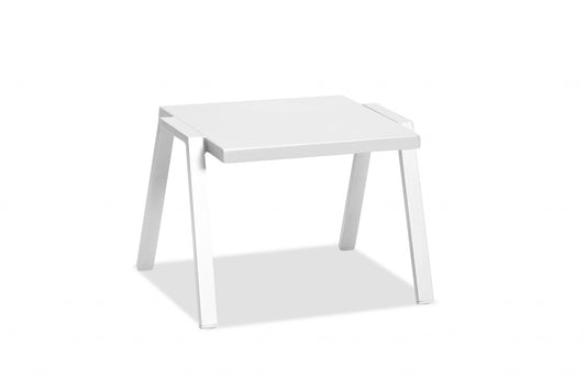 22 X 18 X 16 White Aluminum Side Table By Homeroots | End Tables | Modishstore