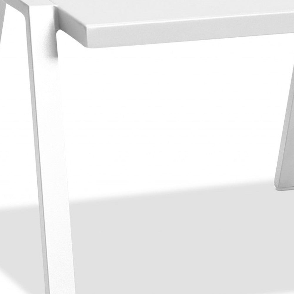 22 X 18 X 16 White Aluminum Side Table By Homeroots | End Tables | Modishstore - 4