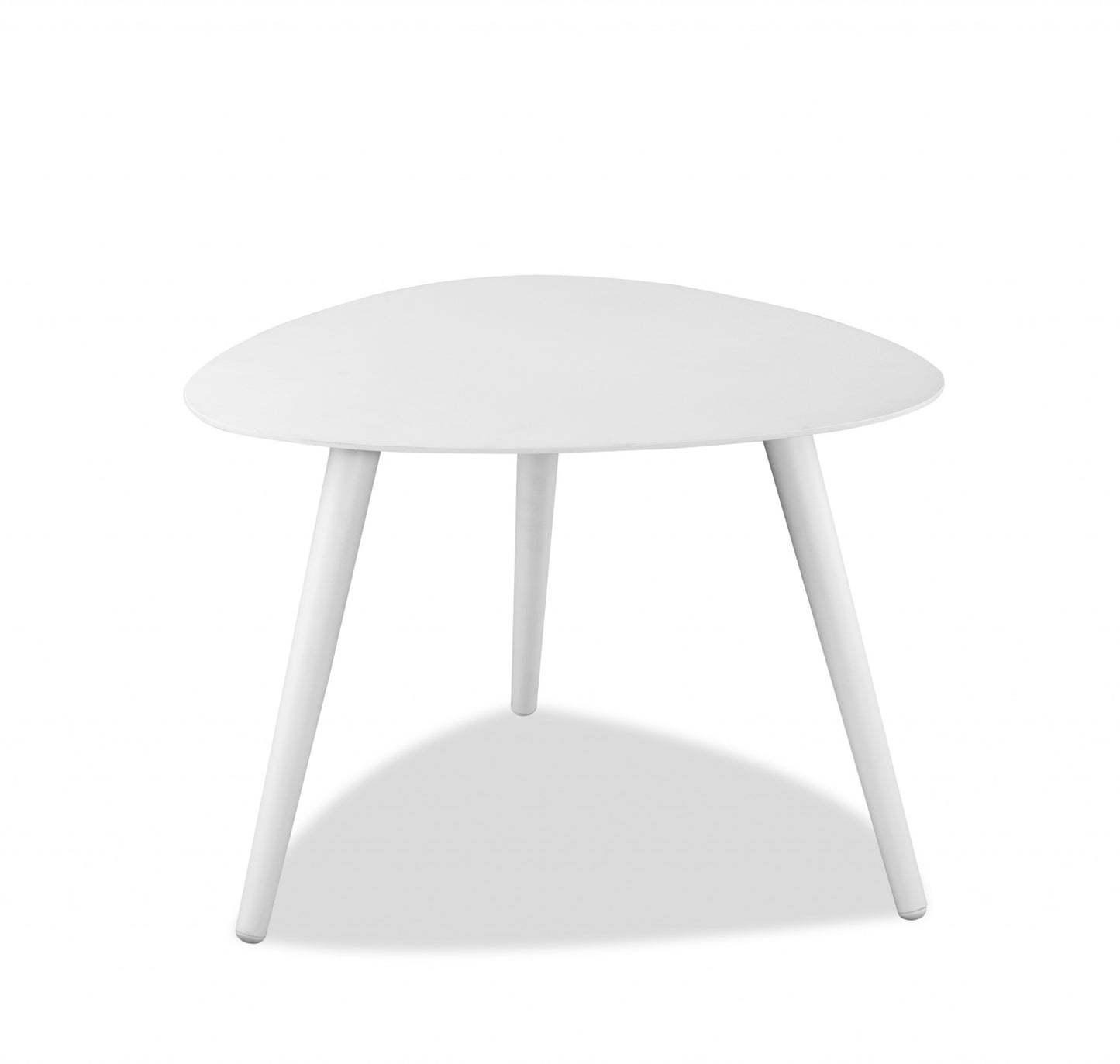 Triad White Aluminum Side Table By Homeroots | Side Tables | Modishstore