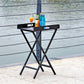 Gray Aluminum Indoor Outdoor Tray Table By Homeroots | TV Tray Tables | Modishstore - 3