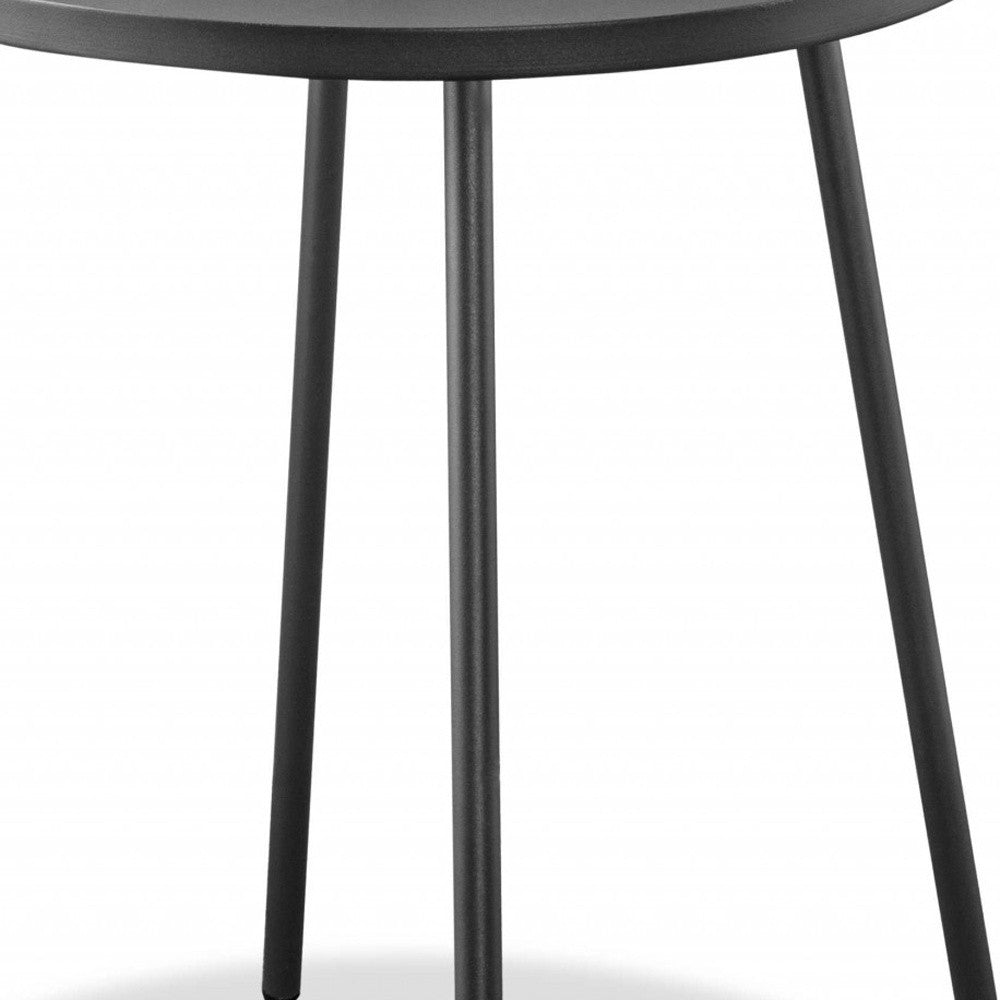 Gray Round Steel End or Side Table By Homeroots | Side Tables | Modishstore - 4