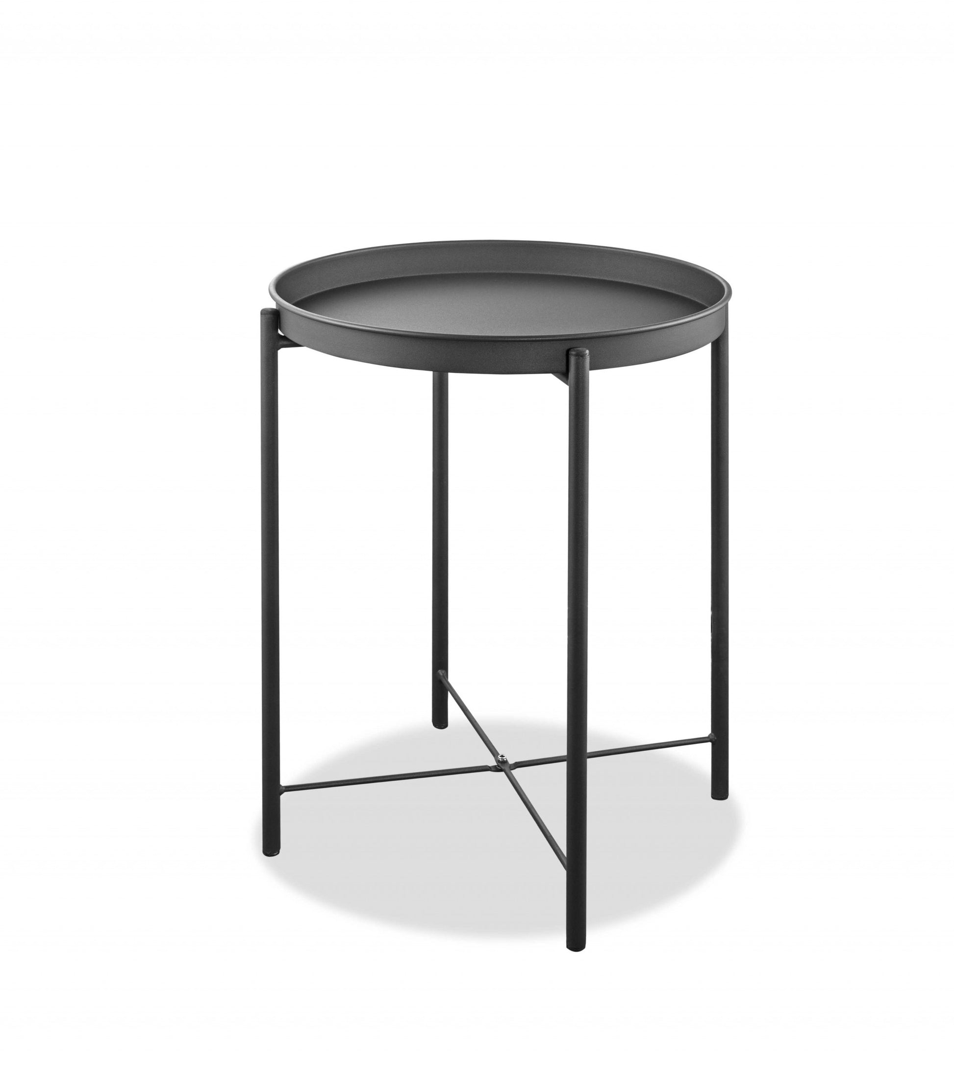 Powder Aluminum Side Table By Homeroots - 372277 | Side Tables | Modishstore