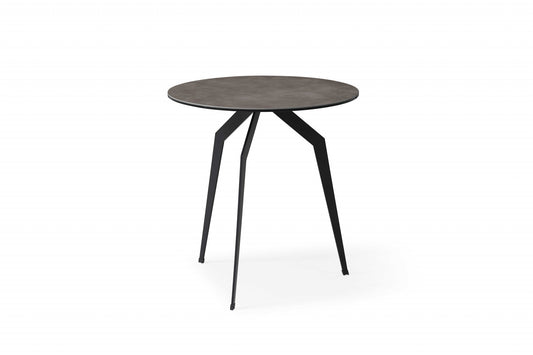 Black Ceramic Iron Side Table By Homeroots | Side Tables | Modishstore
