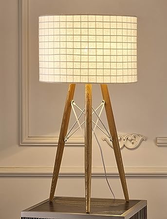 White Fabric Table Lamp