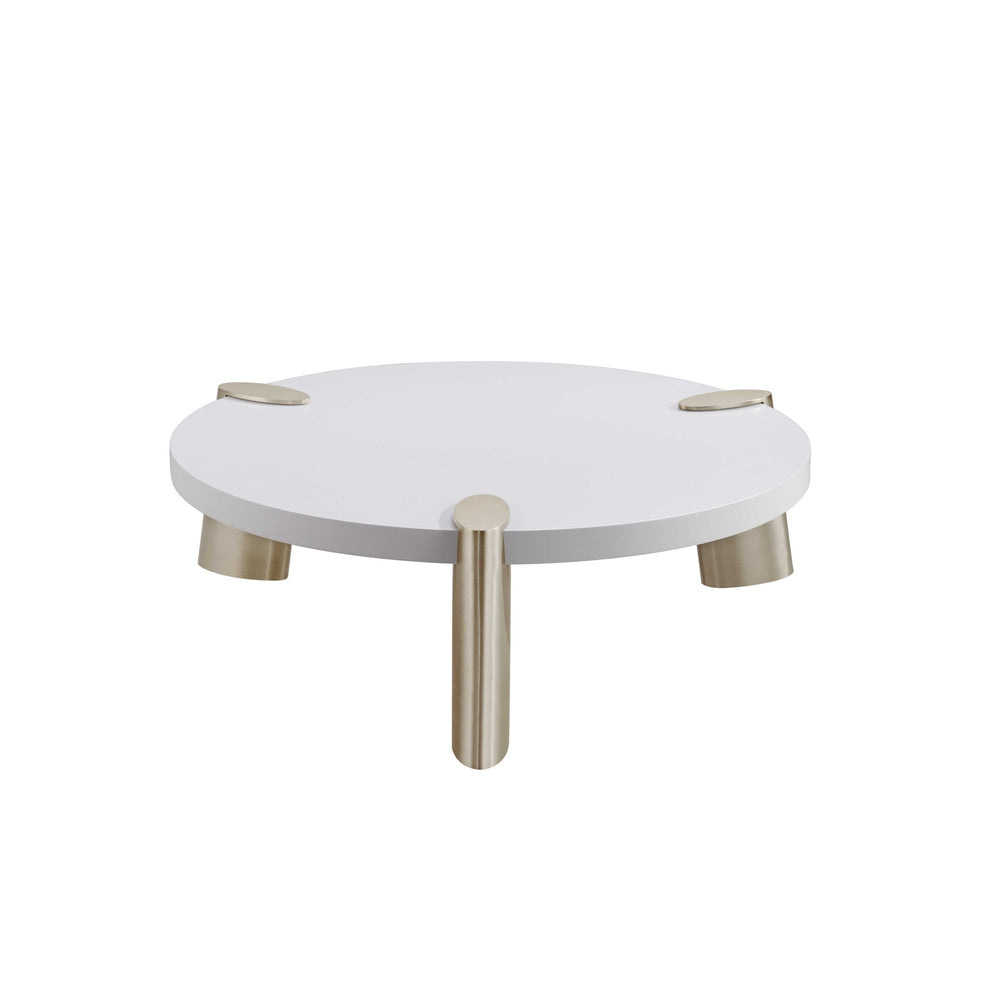 Matte White Finish Coffee Table By Homeroots | Coffee Tables | Modishstore - 2