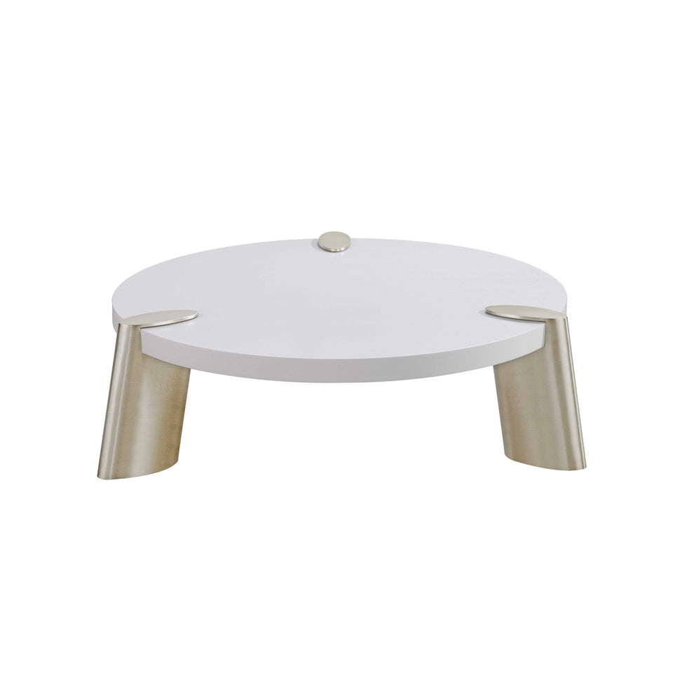 Matte White Finish Coffee Table By Homeroots | Coffee Tables | Modishstore - 3