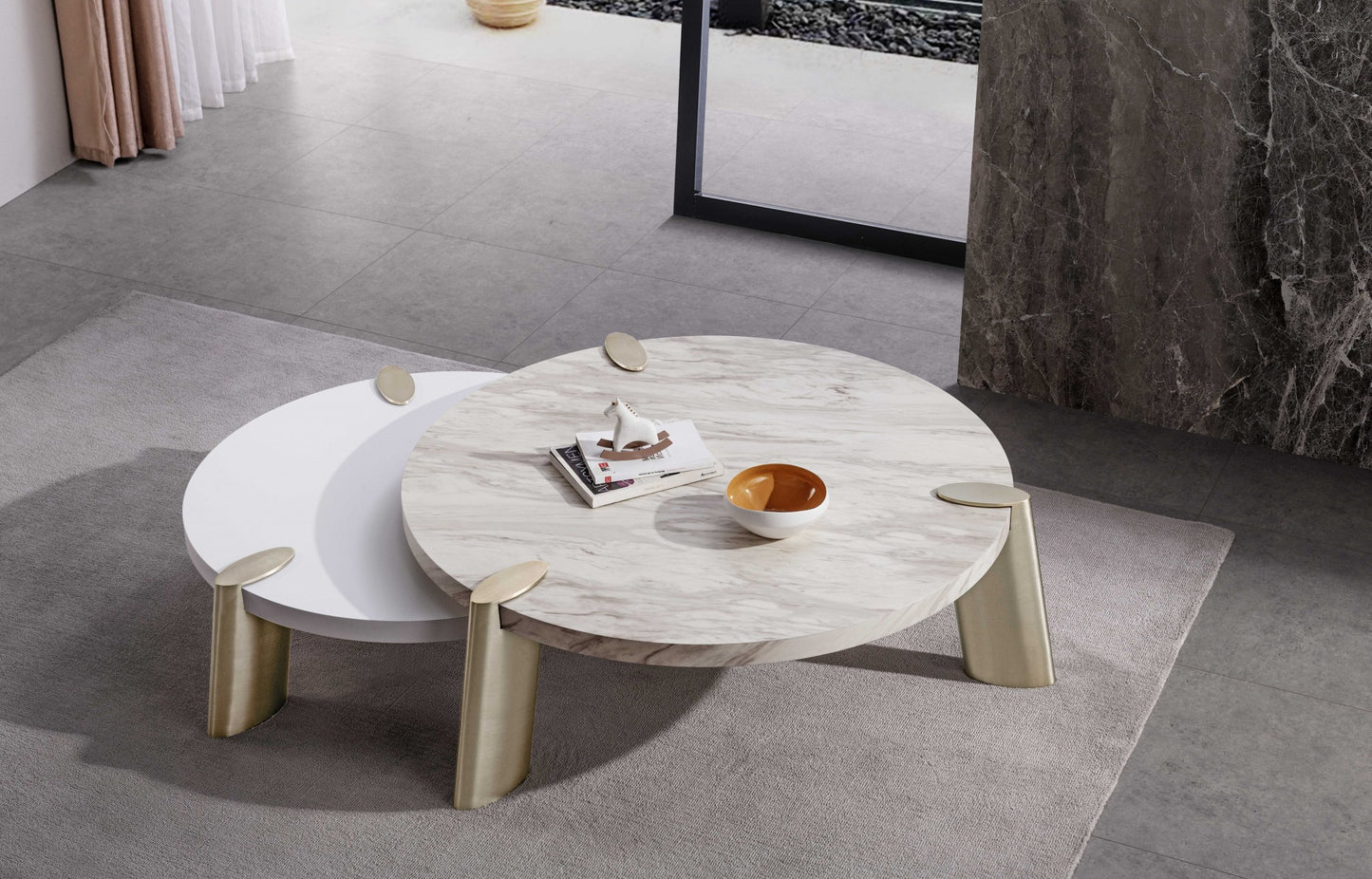 Matte White Finish Coffee Table By Homeroots | Coffee Tables | Modishstore - 4