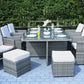 Gray Piece Outdoor Dining Set with Cushions By Homeroots | Outdoor Dining Sets | Modishstore - 2