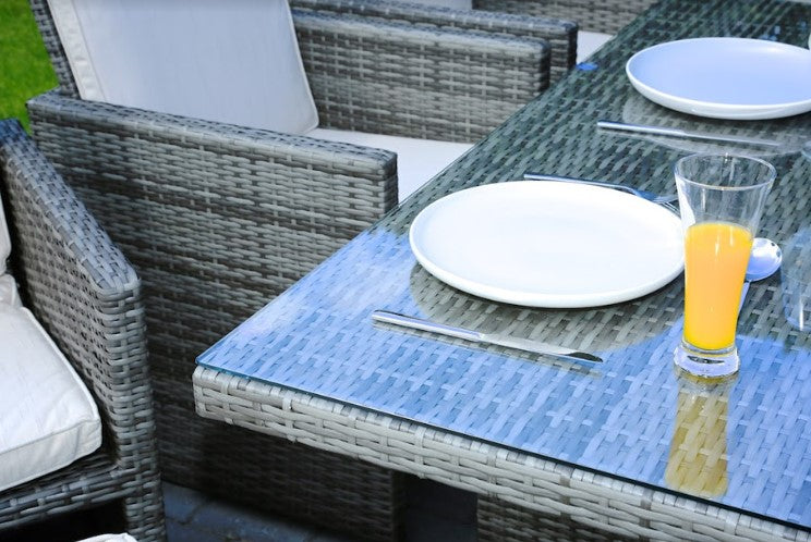 Gray Piece Outdoor Dining Set with Cushions By Homeroots | Outdoor Dining Sets | Modishstore - 6