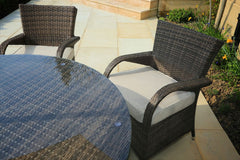 Brown Piece Outdoor Dining Set with Washed Cushion By Homeroots