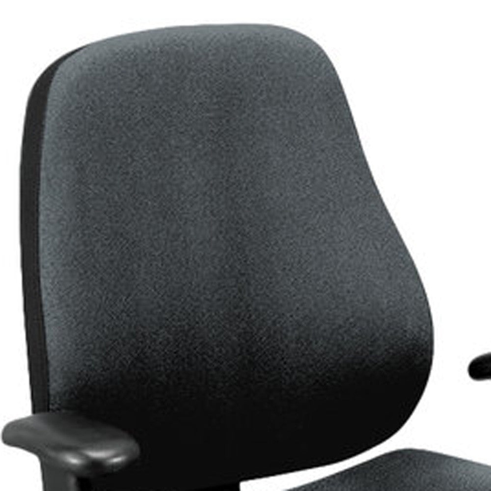 Charcoal Tilt Tension Control Fabric Chair By Homeroots | Office Chairs | Modishstore - 3