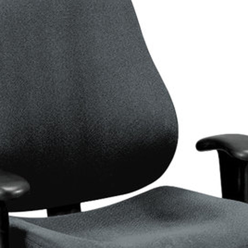 Charcoal Tilt Tension Control Fabric Chair By Homeroots | Office Chairs | Modishstore - 5
