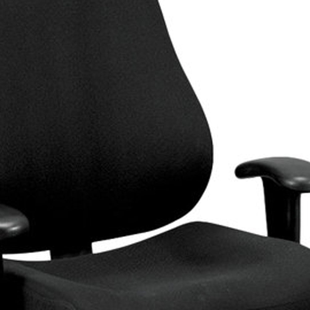 Charcoal Tilt Tension Control Fabric Chair By Homeroots | Office Chairs | Modishstore - 8