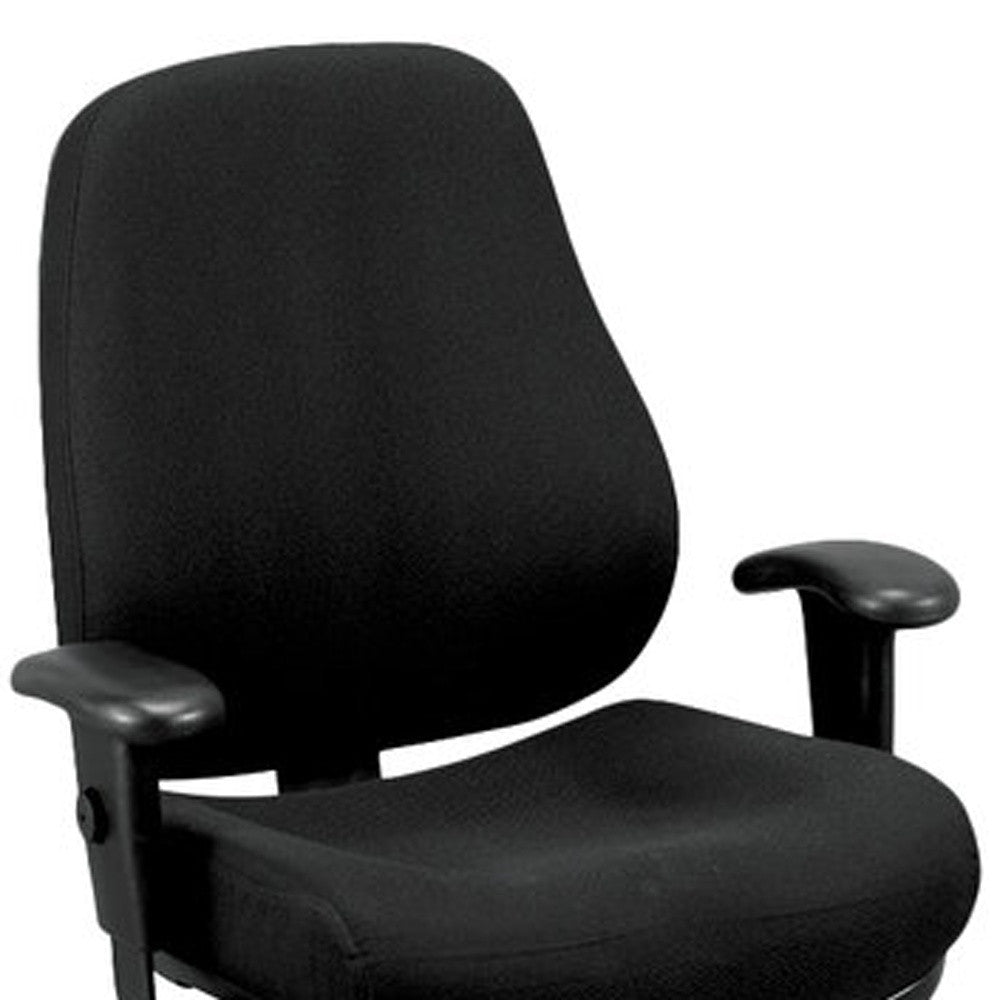Charcoal Tilt Tension Control Fabric Chair By Homeroots | Office Chairs | Modishstore - 9