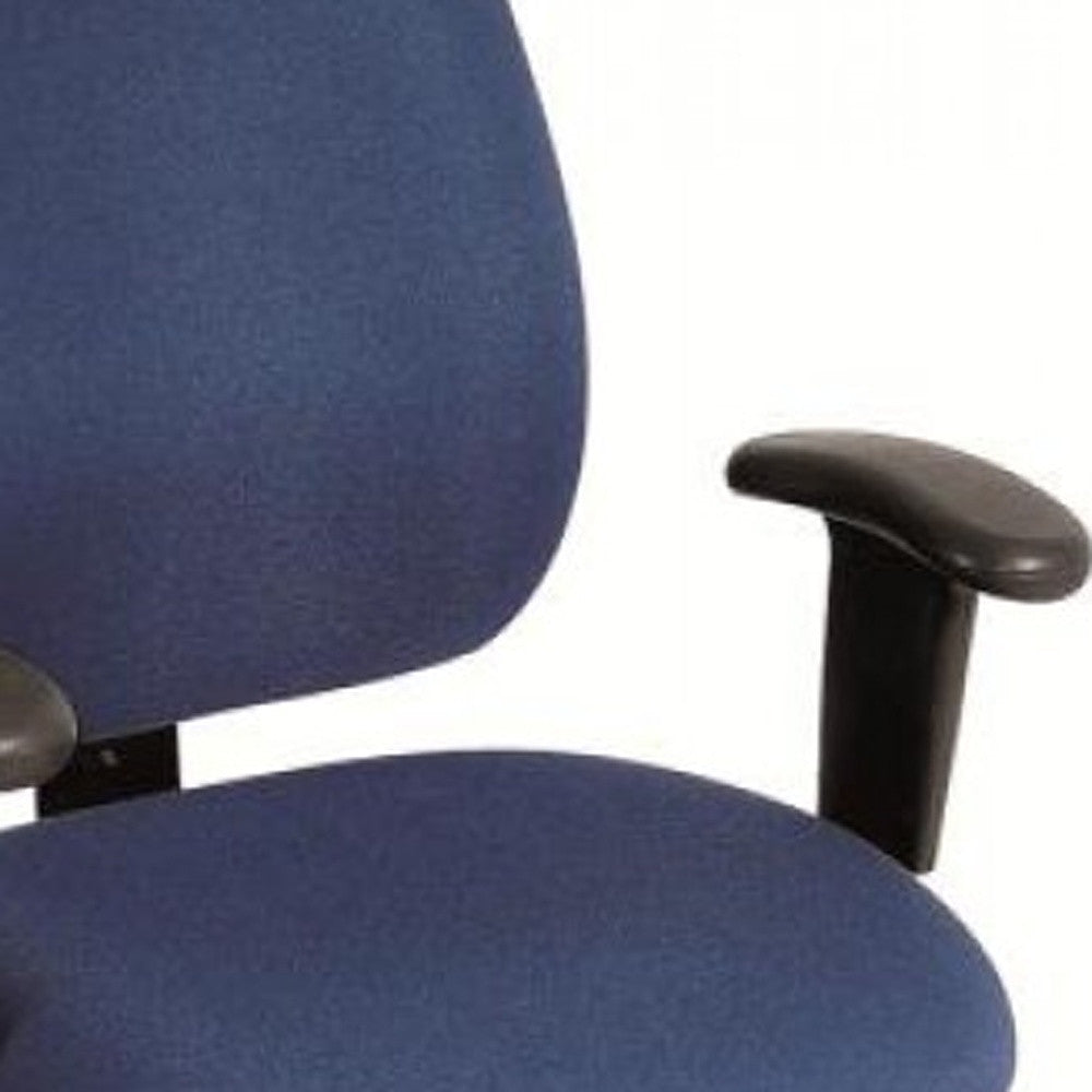 Navy Tilt Tension Control Fabric Chair By Homeroots | Office Chairs | Modishstore - 3