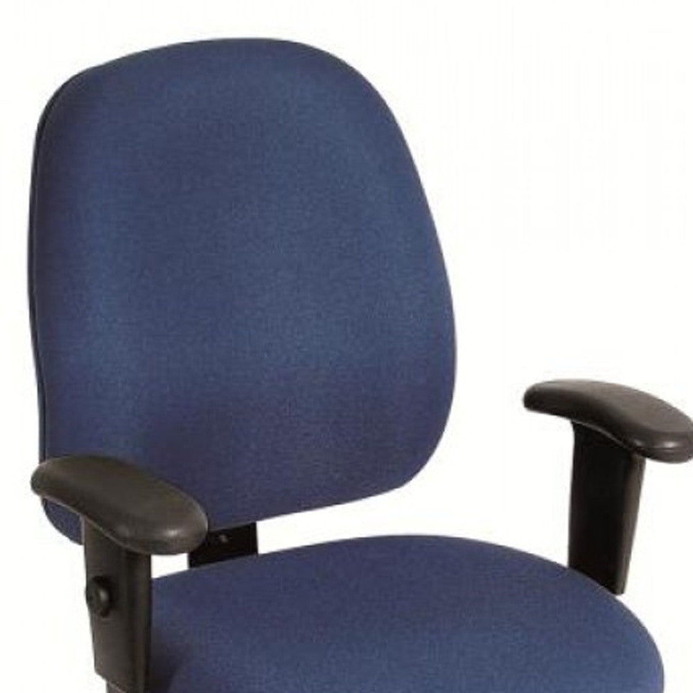 Navy Tilt Tension Control Fabric Chair By Homeroots | Office Chairs | Modishstore - 4