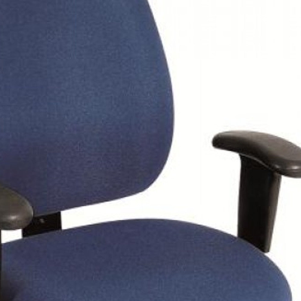 Navy Tilt Tension Control Fabric Chair By Homeroots | Office Chairs | Modishstore - 5