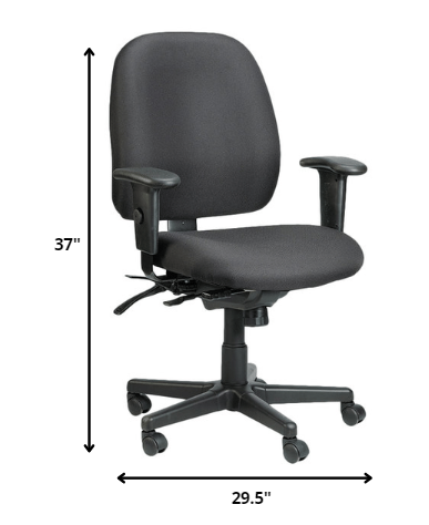 Navy Tilt Tension Control Fabric Chair By Homeroots | Office Chairs | Modishstore - 7
