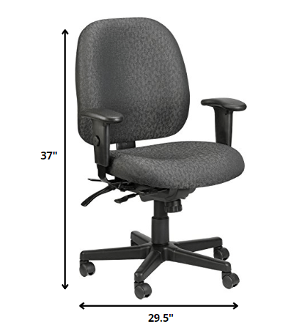 Navy Tilt Tension Control Fabric Chair By Homeroots | Office Chairs | Modishstore - 12